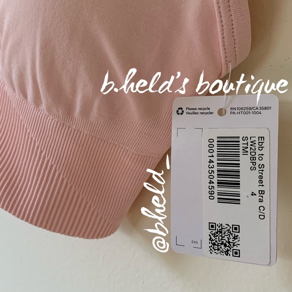 lululemon Ebb To Street Bra in Strawberry Milkshake Pink Size 4 Brand New NWT - Picture 6 of 15